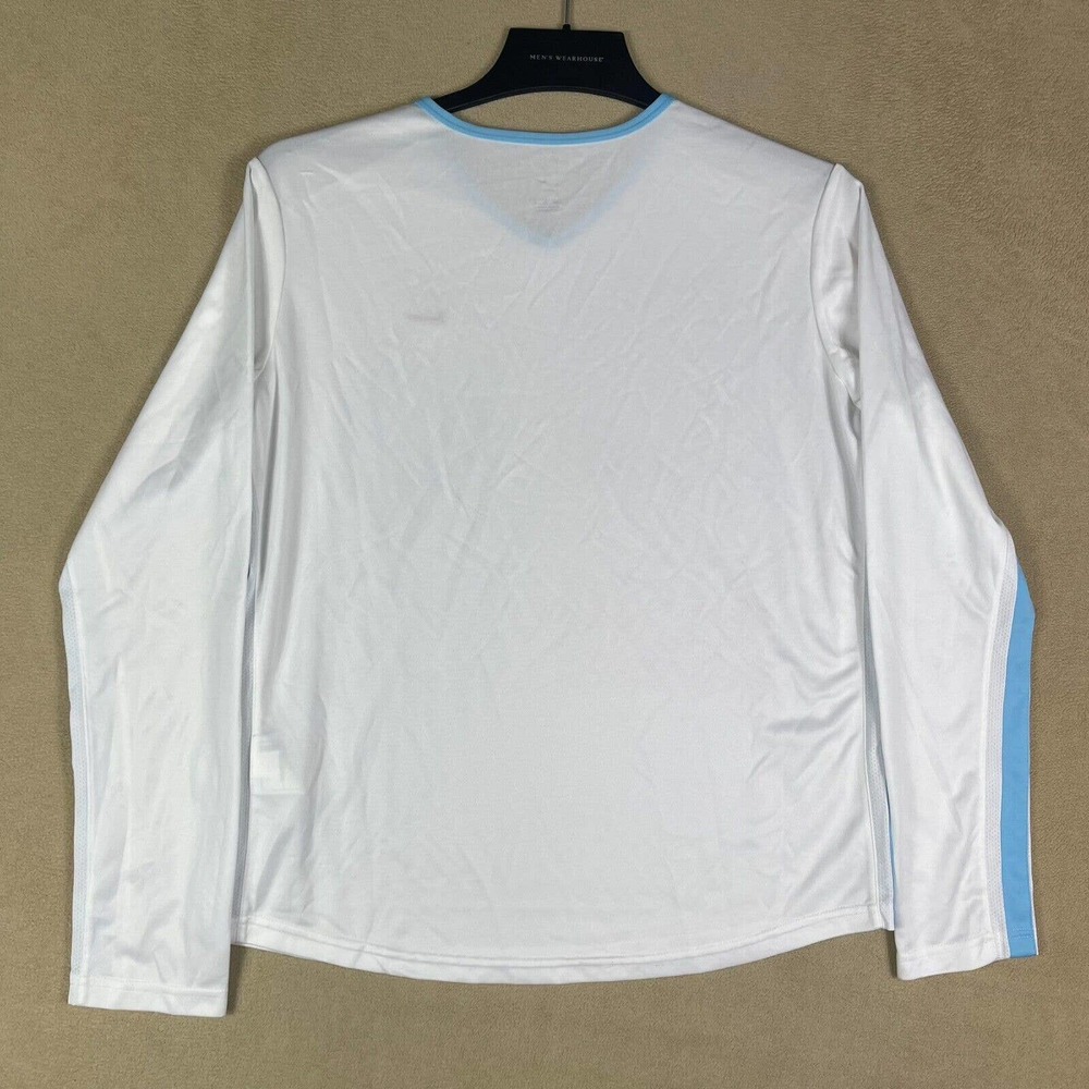 Nike Girls L 12/14 Long Sleeve Athletic Shirt V Neck Stretch White Athletic Fit - Picture 10 of 11